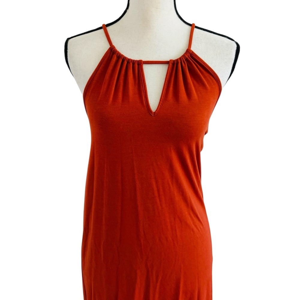 Forever21 Rust Orange Sleeveless Halter Dress